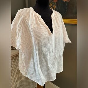 Joie 100% cotton tee muslin airy summer top